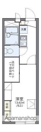 レオパレスヴィラージュ[1K/22.35m2]の間取図