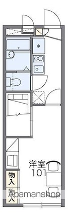 レオパレス長戸[1K/22.35m2]の間取図
