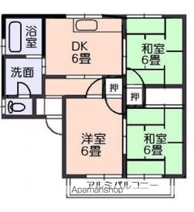 フレグランス乃万[3DK/54.27m2]の間取図