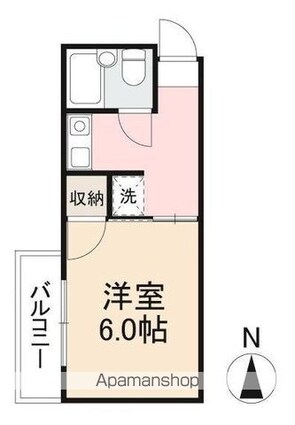 フォルトゥーナ　カメオカ[1K/17.55m2]の間取図