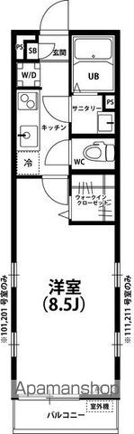 リブリ・アゼリア 107 ｜ 千葉県船橋市夏見２丁目1-25（賃貸アパート1K・1階・26.08㎡） その2