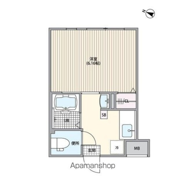 Ｆｕｓｉｏｎ練馬春日町レジデンス[1K/19.79m2]の間取図