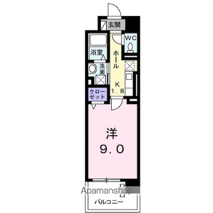 アプローズ[1K/30.27m2]の間取図