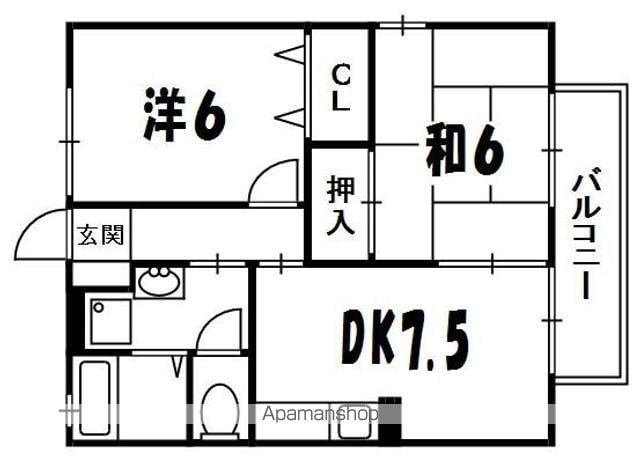 コスモコート東の間取り写真