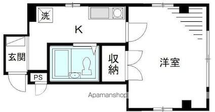 パークサイド本駒込[1K/20.4m2]の間取図