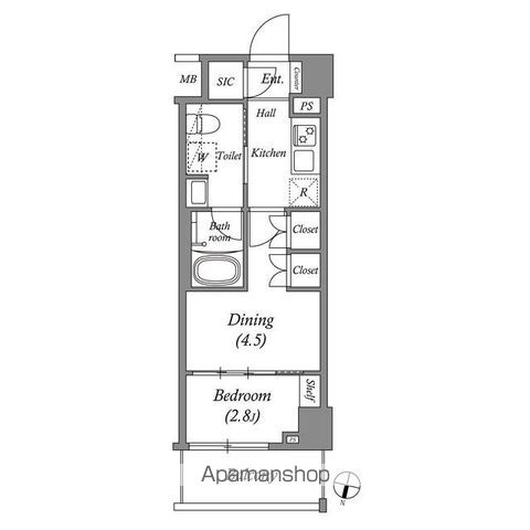 北区志茂のマンションの間取り