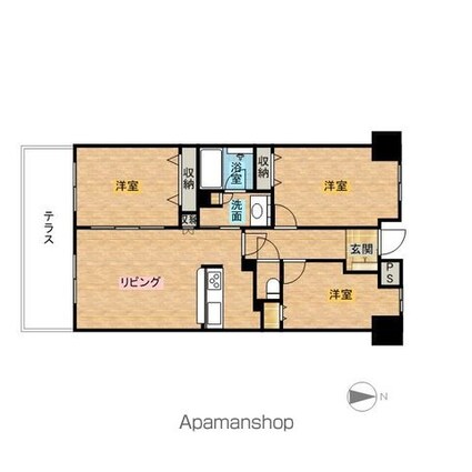 ＭＦＰＲコート宮町[3LDK/62.96m2]の間取図