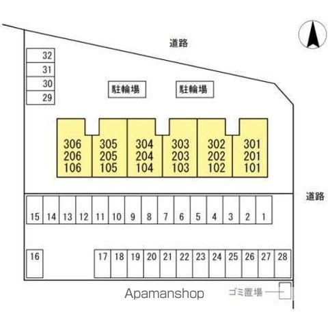 コーポメールブルー[3DK/55.52m2]の配置図