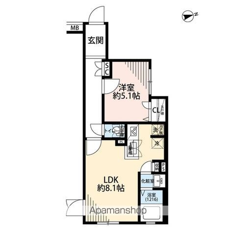 中野区上高田のマンションの間取り