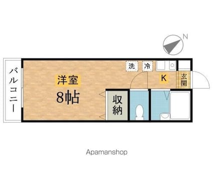 宮田長房マンション[1R/19.63m2]の間取図