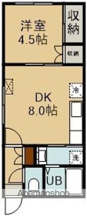 シティハイムワンセルフⅡ[1DK/31.76m2]の間取図
