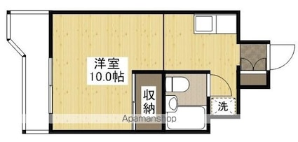 東雲コーポ[1R/20.72m2]の間取図