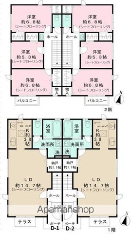 【グリーンコート湘南Ｄ棟の間取り】