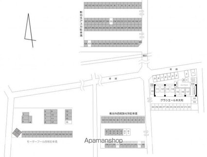グラシエール木太町[1K/29.29m2]の配置図