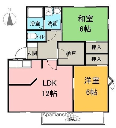 フレグランス並柳　Ａ棟[2LDK/58m2]の間取図