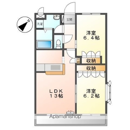 ＥＳＰＥＲＡＮＣＥ・Ⅰ・Ｈ＆Ｔ[2LDK/57.75m2]の間取図