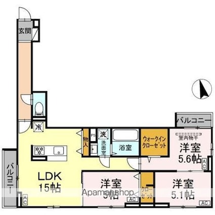 東京都練馬区下石神井３丁目[3LDK/71.12m2]の間取図