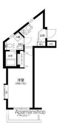 ＢＬＥＳＳ　ＳＥＴＡＧＡＹＡ[1K/26m2]の間取図