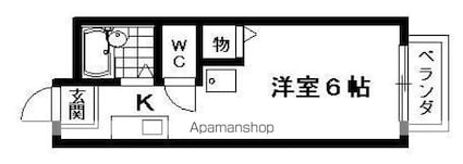 グランエクレール[1K/21m2]の間取図