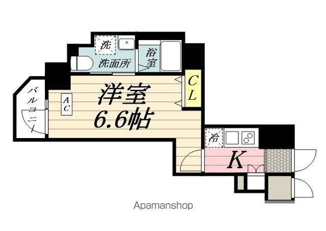 マリオン錦糸町[1K/25.2m2]の間取図