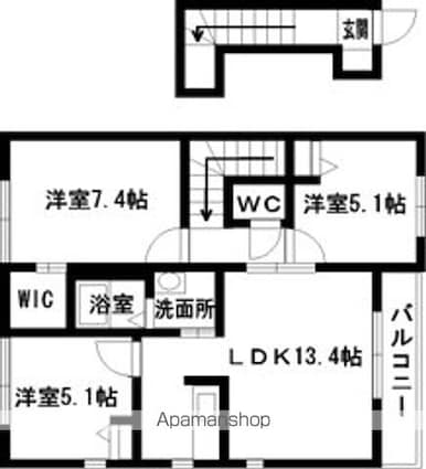 シャーメゾン紀水Ⅲ[3LDK/73.69m2]の間取図