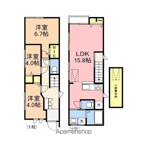 上越新幹線 新潟駅 徒歩10分 2階建 築6年の間取り写真