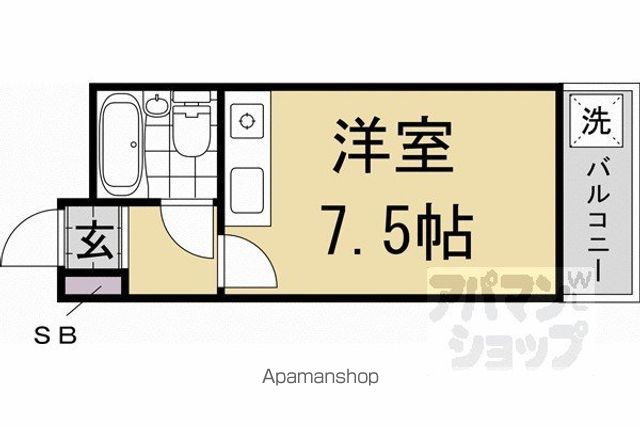 SINGLE QUARTERS 西賀茂の間取り写真