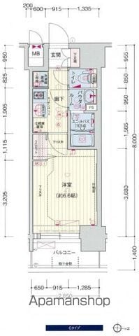 【プレサンス上町台筆ヶ崎　ＮＯＲＴＨの間取り】