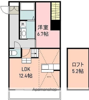 リヴィエールトピカピュア[1LDK/32.91m2]の間取図