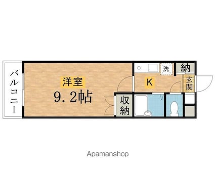 グランジュールＭＫ[1K/25.65m2]の間取図