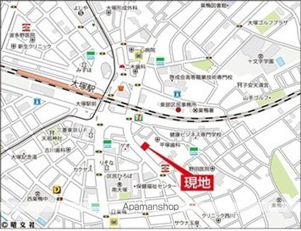 メゾン大塚[1R/28.62m2]の配置図