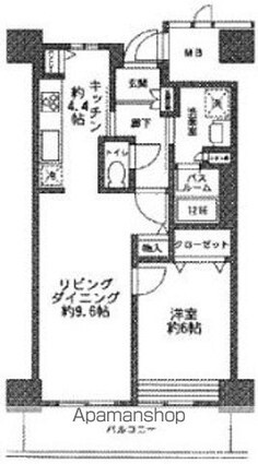 イーストコア曳舟一番館[2DK/55.17m2]の配置図
