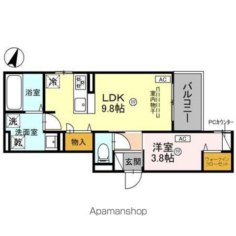 【和歌山市秋月のアパートの間取り】