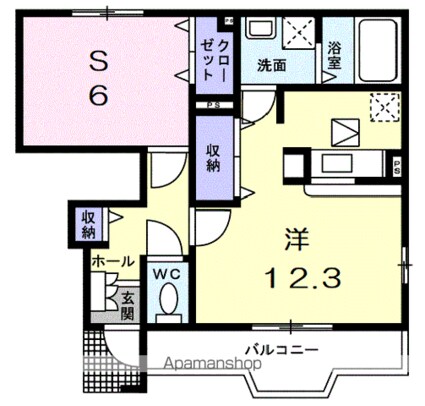 エクセレンテ　パラーシオ[1LDK/45.99m2]の間取図