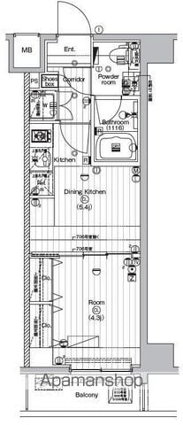 ザ・プレミアムキューブＧ潮見の間取り