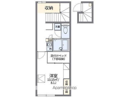 レオパレス島田[1K/28.02m2]の間取図