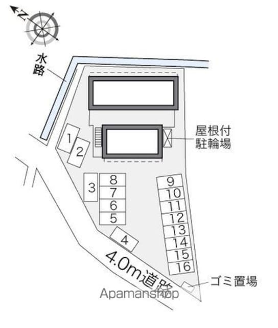 レオパレスプレミール八木[1K/19.87m2]の配置図
