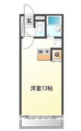 サンタクロスＢ[1R/32.68m2]の間取図