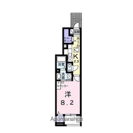 インサイドシーⅣ[1K/32.25m2]の間取図