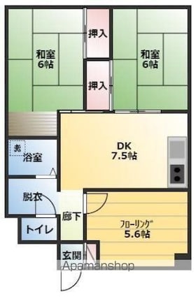 マンション　マツシゲ[3DK/55m2]の間取図