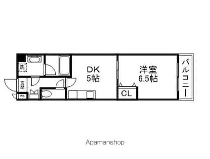 ＡＬＴＡ南草津ビュー[1DK/28.6m2]の間取図