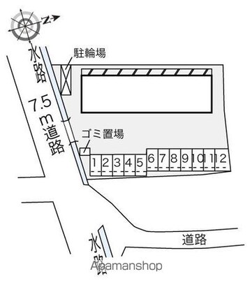 和歌山県和歌山市楠見中[1K/26.08m2]の配置図
