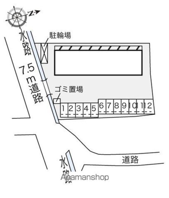 和歌山県和歌山市楠見中[1K/26.08m2]の配置図