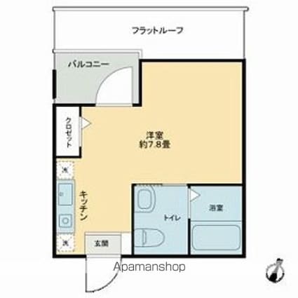 フォレシア鎌倉[1R/18.21m2]の間取図