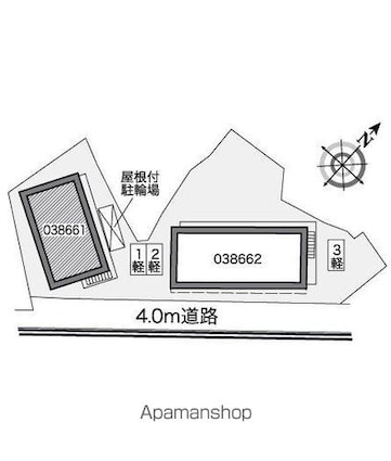レオパレスもみじⅡ[1K/22.35m2]の配置図