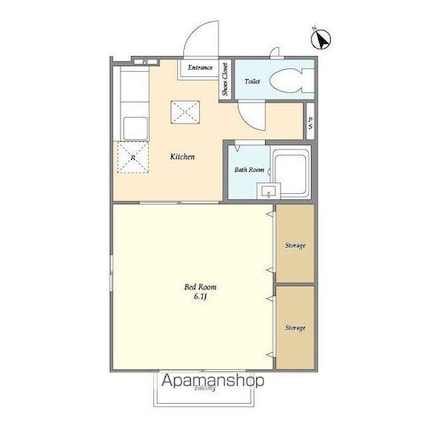 フェリース村松[1K/26.08m2]の間取図