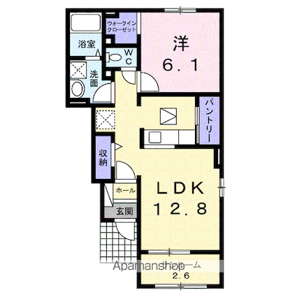 オーロ　モンテ．ウーノ[1LDK/50.09m2]の間取図