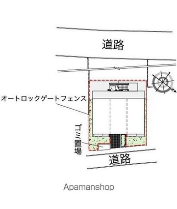 東京都渋谷区本町６丁目[1K/20.63m2]の配置図