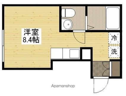 広島県広島市南区本浦町[1R/19.56m2]の間取図