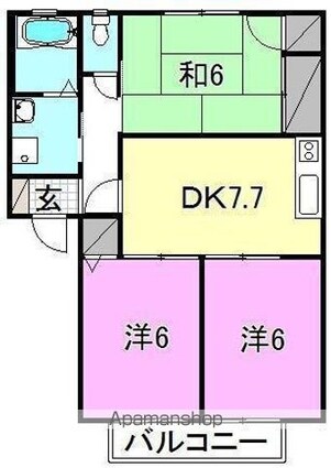 レプラコーン和泉Ｄ[3DK/56.93m2]の間取図